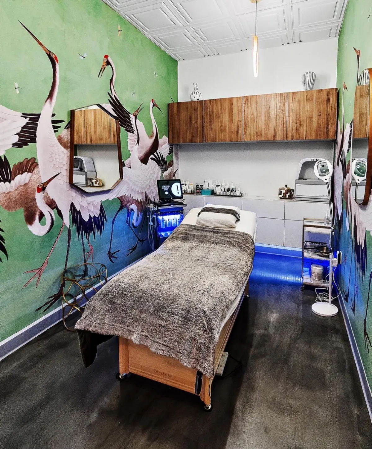 The crane room at Dr Refresh