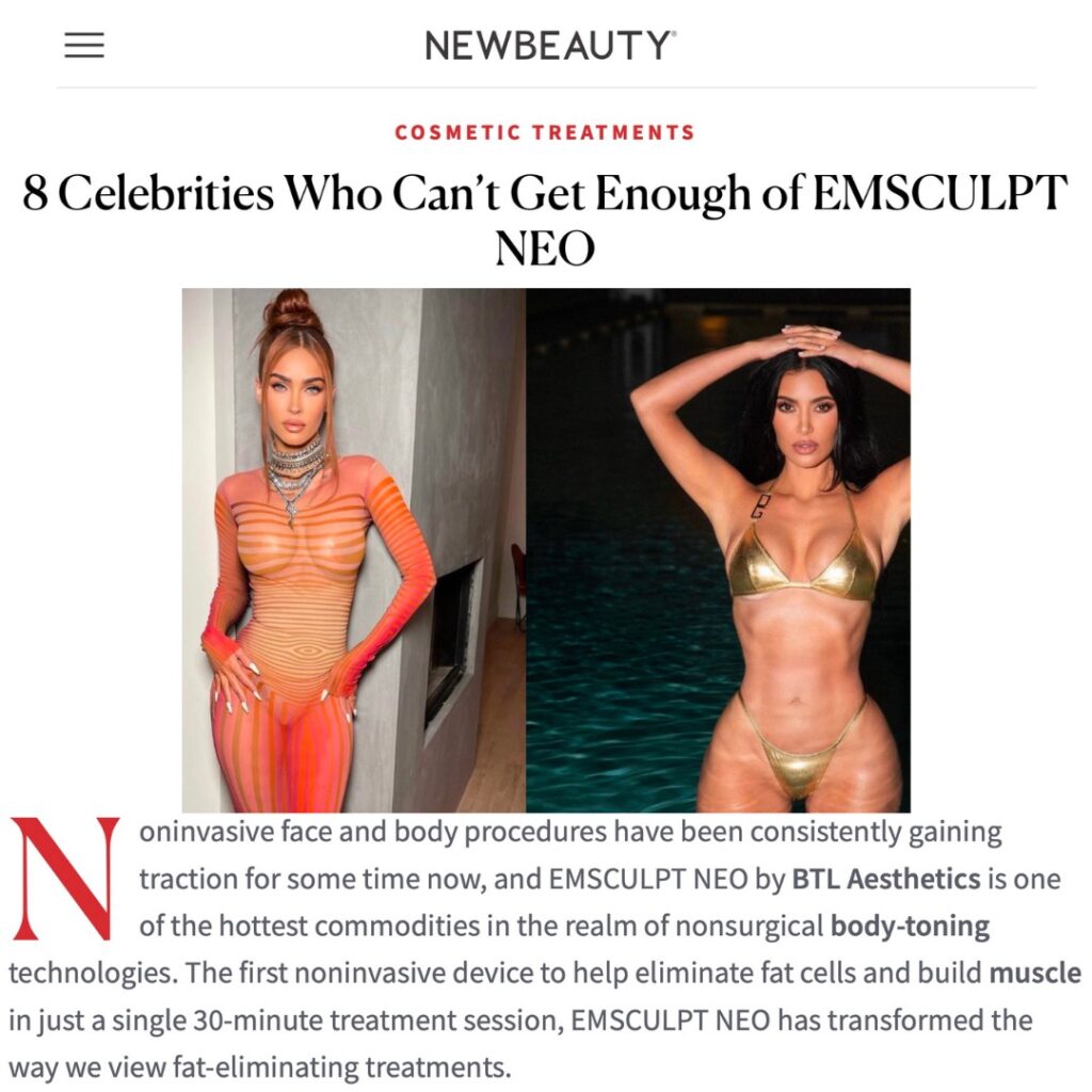 celebrities are obsessed with Emsculpt neo